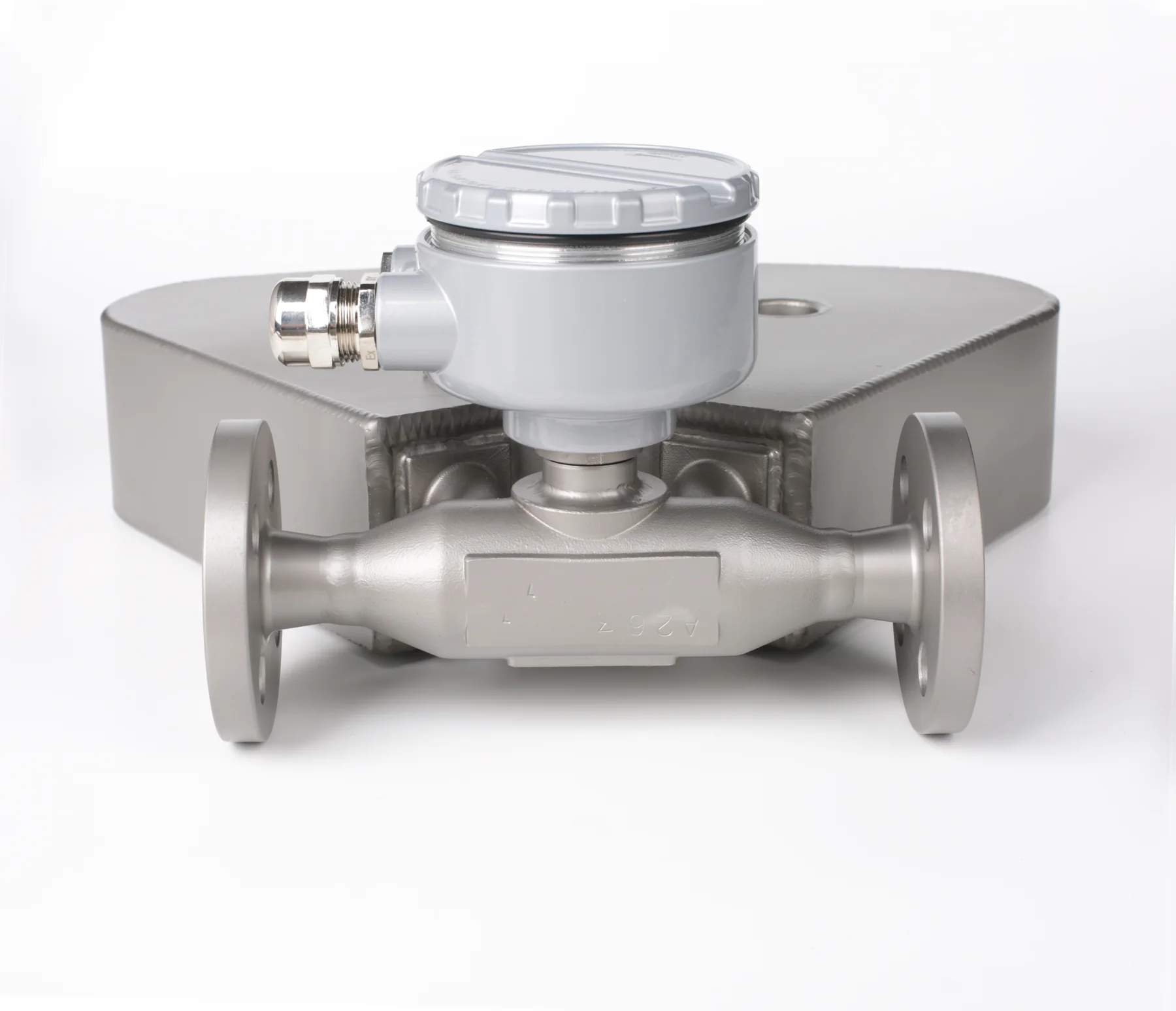 DN10 Coriolis mass flow meter front view